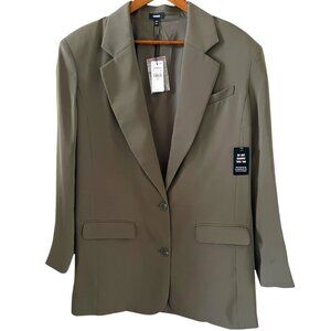 Express NEW Oversized Boyfriend Blazer In Olive Green Size XS/S